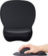 Mouse Pad with Wrist Rest - Ergonomic Mouse Pad - Gel Mouse Pad - Non-Slip - Prevent Wrist Fatigue - Suitable for Gaming, School, and Office - 24 x 21 cm - Black