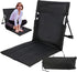 Beach Mat - Foldable Beach Chair - Camping Chair - Beach Mat with Backrest - Outdoor Camping Chair - Collapsible Beach Mat - Lightweight - Portable Sun Lounger - With Storage Bag - Soft Sponge Filling Cushion - Black