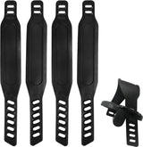 Bicycle Accessories - 2 Pairs - Bicycle Straps - Pedal Straps - Exercise Bike Pedal Straps - Rubber Pedal Straps - Adjustable Length Universal Pedal Strap - Rubber Anti-Slip Exercise Bike Parts - Strength Training Accessories - Black - Safety
