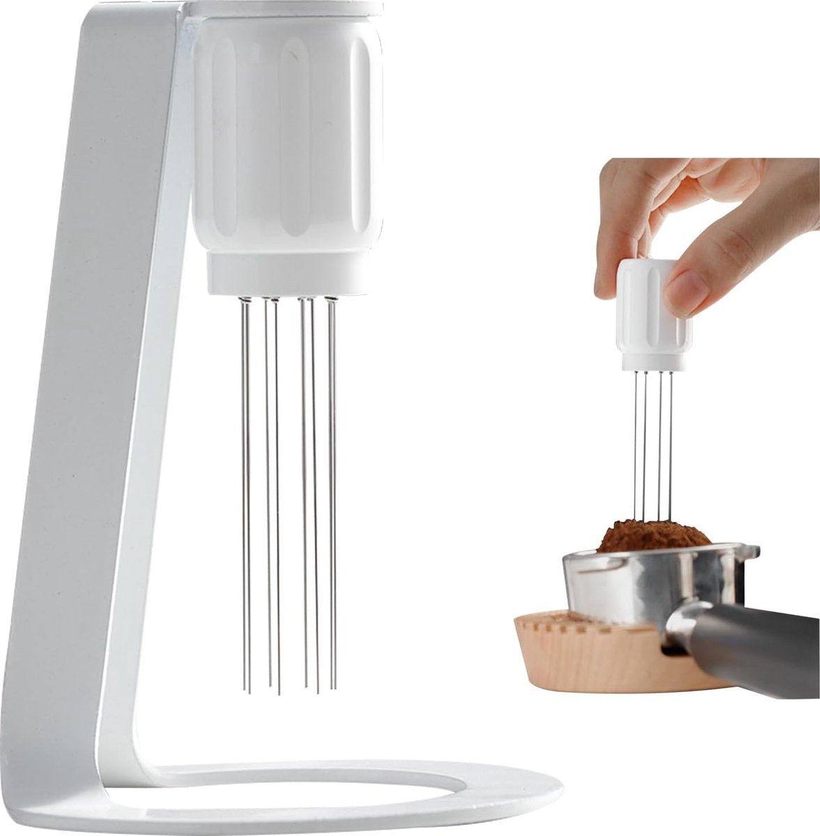Coffee Stirrer Tool - Coffee Stirrer - Coffee Distributor - Espresso Distributor - Needle Distributor - Espresso Distribution Tool - Coffee Accessories - Stir Sticks With Stand - 6 Needles - Barista Accessories - Espresso - For Perfect Coffee Extraction -