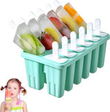 Ice Pop Molds - Ice Lolly Mold - BPA-Free - Silicone Ice Lolly Molds - 12 Ice Lolly Molds - Silicone Ice Lolly Molds - Homemade Ice Pop Mold - Ice Lolly - Reusable - Dishwasher Safe - -40 To 240 °C