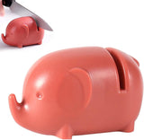 Knife Sharpener - Pull-through Sharpener - Anti-Slip Knife Sharpener - Knife Sharpener - Whetstone - Knife Sharpening System for Kitchen Knives - With Anti-Slip Base - Simple and Safe - Red
