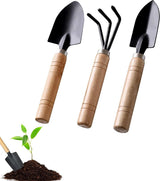 Garden Tool Set - Handy 3-piece set with small trowel for bonsai and plant maintenance