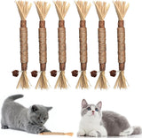 Sticks for Cats - 6 Pieces - Catnip Chew Sticks - Natural Cat Toys - Cat Chew Sticks - Catnip Sticks - Stronger Effect Than Catnip - Catnip - Catnip - Cat Toys - Freshen Your Mouth - Dental Care for Cats