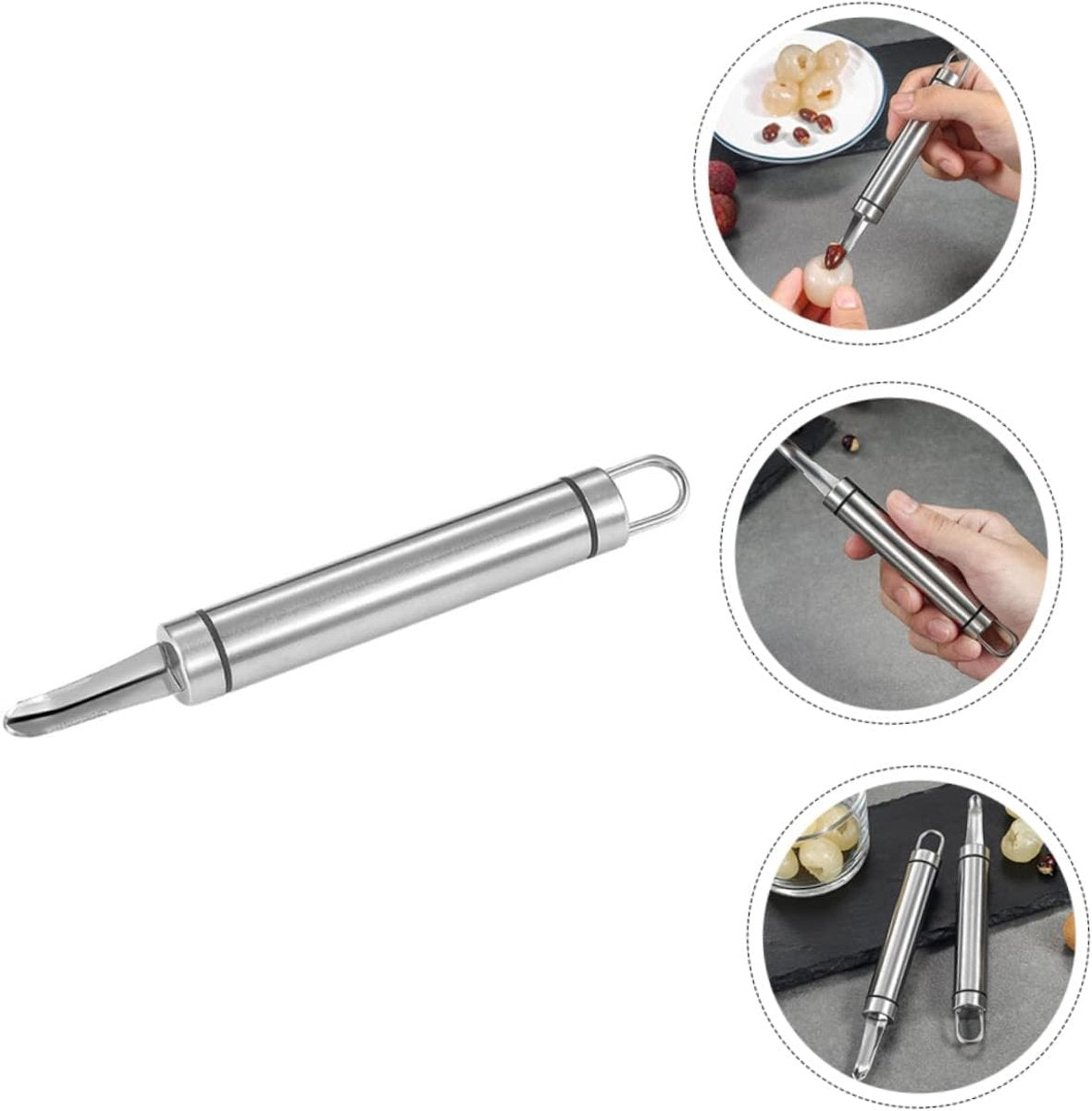 Fruit Corer - Professional Pitter - Creative Portable Longan Core Remover - Easy Core Removal - Ergonomic Handle - For Lychee and Longan Lovers - Kitchen Utensil