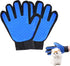 Pet Glove - Brush Glove For Dogs And Cats - Glove Brush - Grooming Gloves - Grooming Brush For Pets - For Cat Dog Horse Rabbit Animal - Blue - 1 Pair