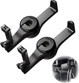 Car Seat Hooks - 2 Pieces - 2 In 1 Car Headrest Hooks - Multifunctional Car Seat Hook - 360° Rotation Front and Rear Seat Headrest Hook - Concealed Hook - Universal Car Hooks - Car Accessories - Black