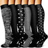 pairs - Compression socks - Sports socks - Running socks - Support socks - Knee socks - High-fly socks - Unisex - Circulation support and sports - For running, traveling, cycling and pregnancy - 36 cm - Size 36-40 - S/M - Black