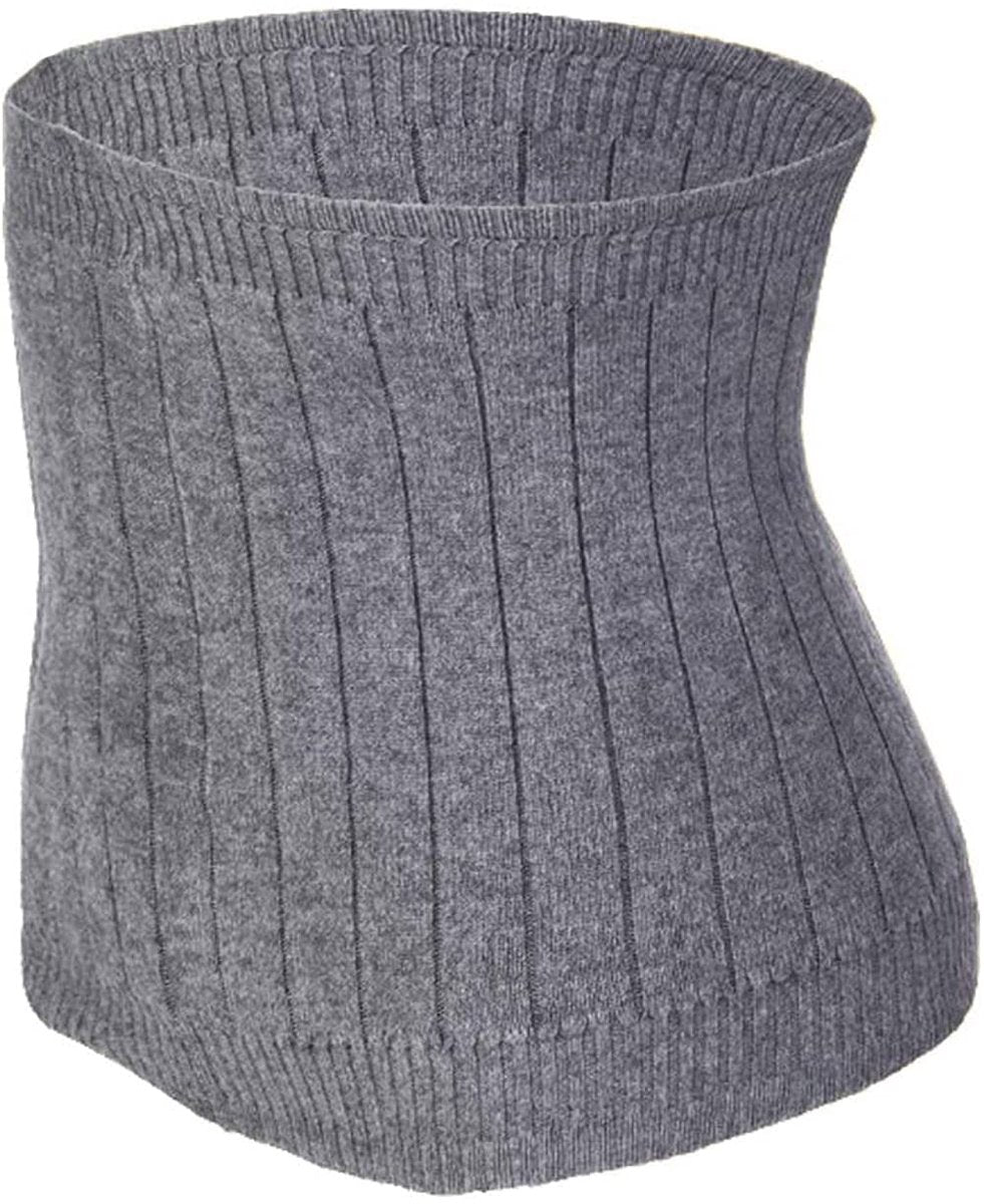 Cashmere heating belt - abdominal and back heating belt - knitted elastic belt - Bodywarmer made of very soft material - Prevents lower back pain - Stay warm in winter - Double-layer padding - Size L - Grey