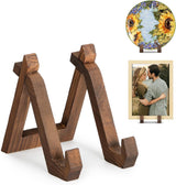 Plate Display Stand - Cookbook Stand - Book Stand - Plate Rack - Plate Stand - Plate Holder - Plate Hanger - for Display, Decorative, Photo Frame, Plate, Photo, Cookbook, Plaque - Wooden Stand - Plate Display Stand - Durable - Wood