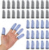 Finger Protectors - 40 Pieces - Cut-Resistant Thimbles - Finger Condoms - Thimbles - Reusable Finger Protectors - Finger Protection Against Cutting - Safety Tool - for Kitchen Work, Sculptures, Stained Glass Projects - Grey, Blue