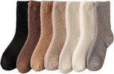 7 Pair - socks - women's socks - Warm Fuzzy Fleece Socks - Women's House Socks - Warm Winter Socks - Fluffy Socks - Sleep Socks - House Socks - Stockings - keep warm - coral fleece - Plush and comfortable - thick plush socks - center tube socks