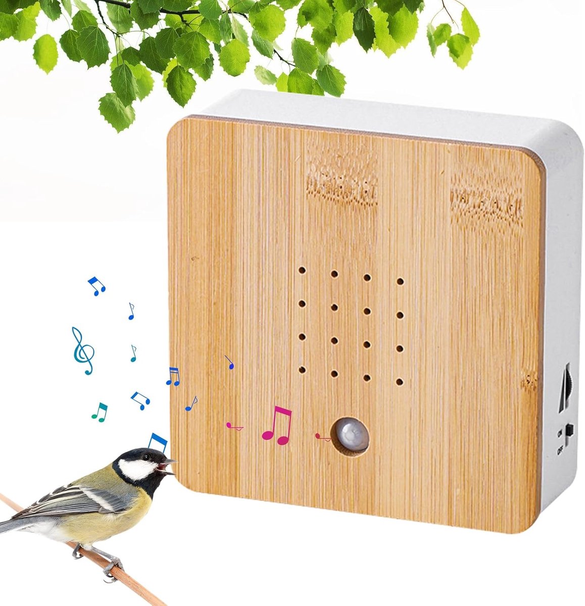 Birdhouse With Sound - Bird Sound House - Bird Sound Box - Zwitscher Box for Toilet or Bathroom - Natural Sound Box - Motion Detector - Bird Tweet - Natural Sound Box - Music Box