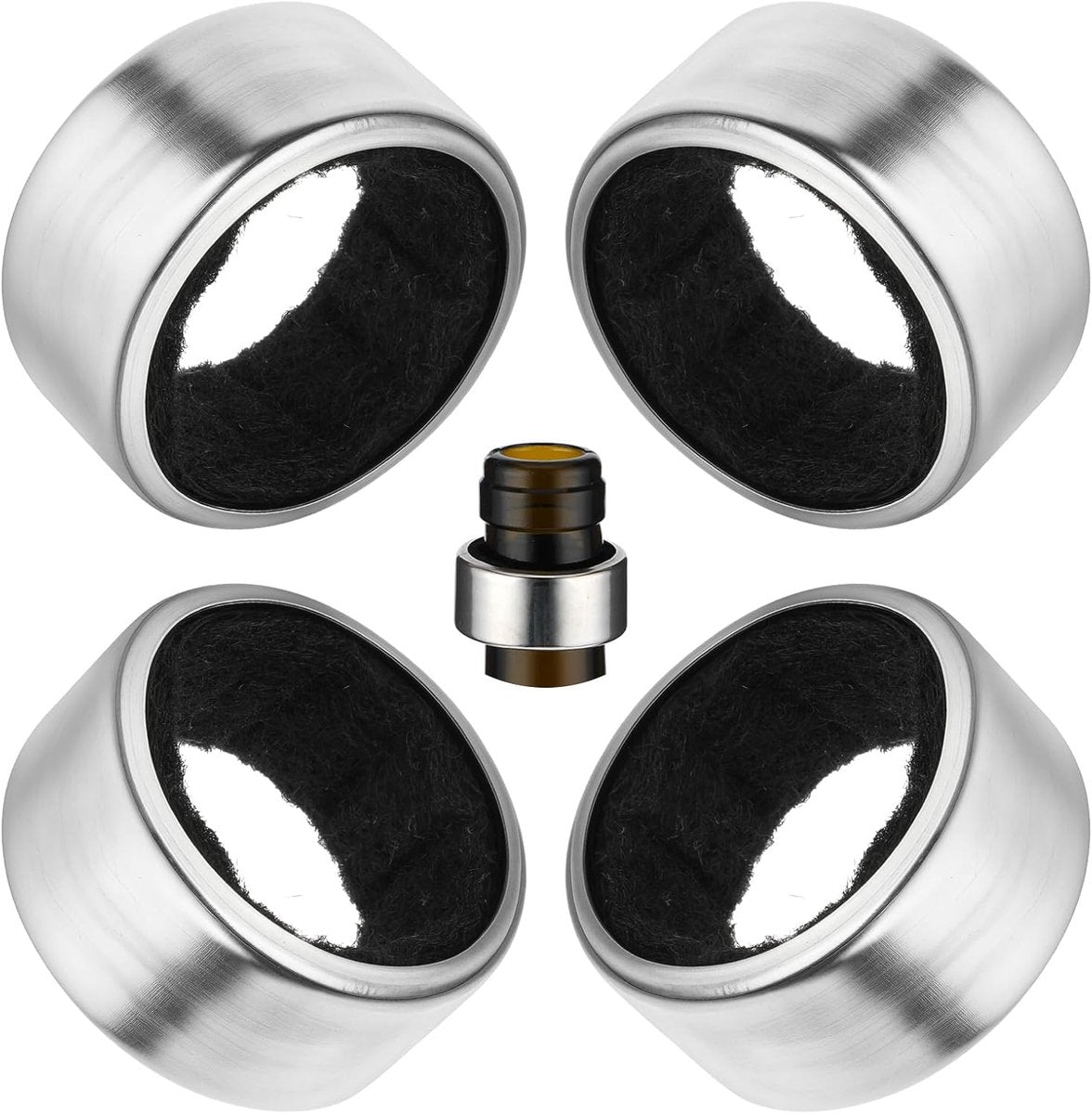 pieces - Wine Drip Ring - Stainless Steel Wine Ring with Drip Catcher - wine drip ring - Drip ring - drip stoppers - Bar Supplies - Kitchen Gadgets - wine accessories