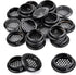20 pieces - ventilation grilles - 35 mm - stainless steel ventilation openings - stainless steel ventilation grilles - round ventilation grilles - stainless steel ventilation grille hole - for kitchen cabinet and wardrobe furniture - black