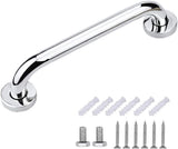 Shower Grab Bar - Stainless Steel - Bathroom Heavy Duty Safety Grab Bars - for the Elderly, Disabled, and Children - Non-Slip Grab Bar - Kitchen - Stairs - Kitchen Cabinet Handle - Safety Grab Bar - Screws Included - Silver - 30CM