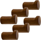 pieces - 3.5*3.5*5 cm - hook - wooden wall hooks - wall-mountable wooden hooks - sturdy clothes hook - decorative towel hook - for towels, hats and decorative clothing - home accessories - brown