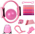 13-Piece Pilates Equipment Set for Women - Yoga & Fitness Set - Home Pilates Training Set - Home Gym Set - Exercise Bands - Resistance Band - Exercise Ball - Beginner Yoga Set with Pilates Ring, 24 cm Yoga Ball, 5 Resistance Bands, Magic Circle