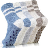 5 Pairs - socks - Non-slip socks - Warm Fuzzy Fleece Socks - Women's House Socks - Warm Winter Socks - Fluffy Socks - Sleep Socks - House Socks - Stockings - keep warm - coral fleece - Plush and comfortable - thick plush socks - Unisex