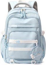 Waterproof backpack for girl - Girl's Backpack - School backpack - lightweight school bag - School bag - Girls School Student School Bag - Large capacity backpacks for Girls and Boys - Teenagers - High School backpacks - Blue