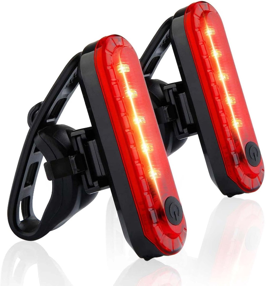 2-Piece Bicycle Light - Bicycle Rear Light - Bicycle Rear Lights - Front Light & Rear Light - USB Rechargeable Bicycle Lighting - LED Bicycle Light - Bicycle Lights - Drop-Resistant & Waterproof - Bicycle Light Suitable For Any Bike - for Night Riding - R