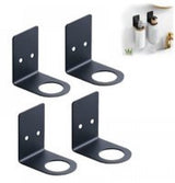 Pieces Wall-Mounted Soap Dispenser - Wall-Mounted Soap Dispenser - Hand Pump Holder - Wall-Mounted Shampoo Bottle Holder - Kitchen-Bathroom Organizer - Wall Bracket - Black