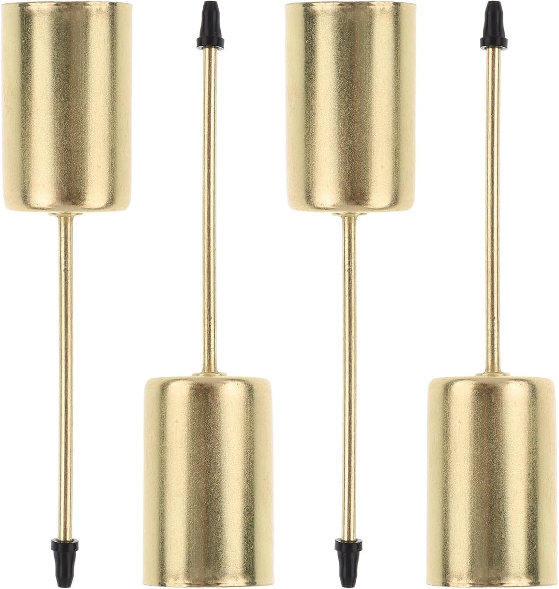 4 pieces - Candle holder - candle holder - candlestick - Christmas wreath candle holders - metal candlestick - Christmas decorations - home decor - candle accessories - 2.5*2.5*11 cm - gold-colored