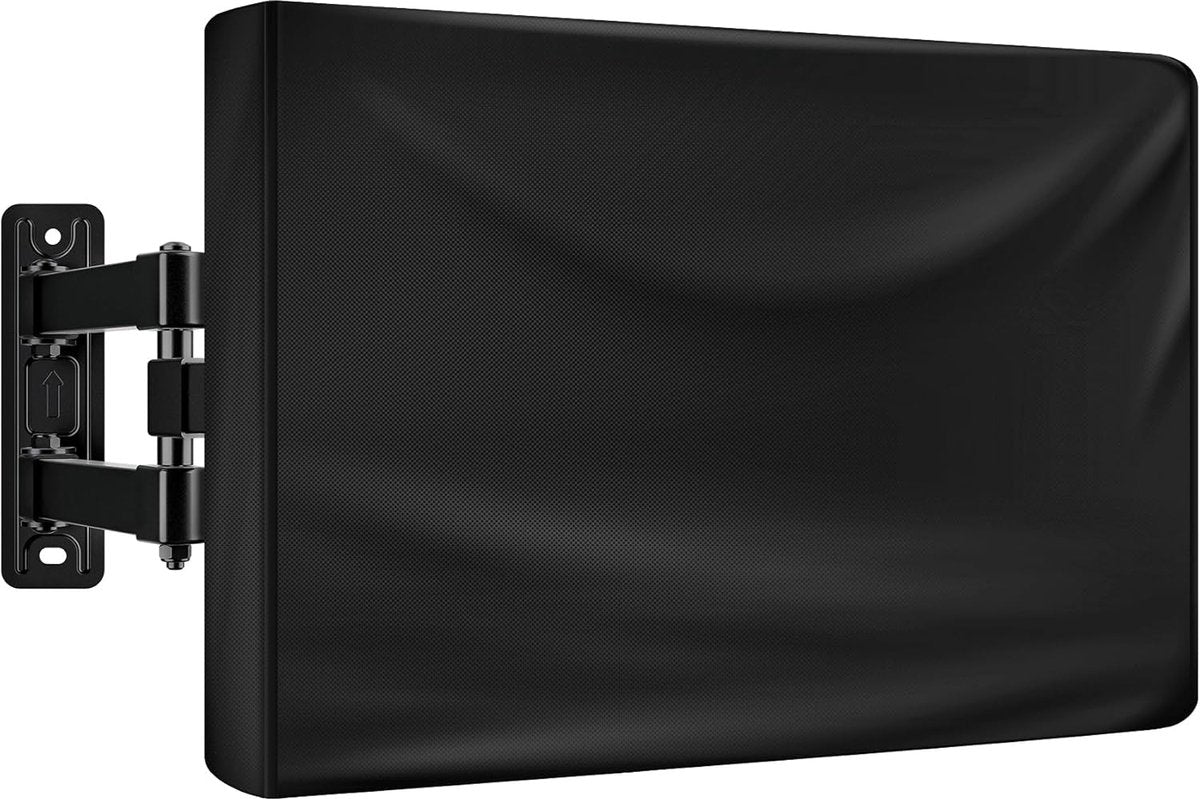 Outdoor TV case 55-58 inch - TV screen protector - waterproof and weatherproof outdoor flat screen case - 210D fabric - 55.1 x 5.9 x 35.4 inches - black