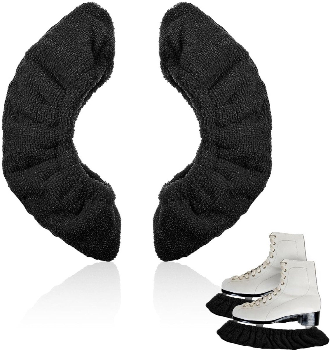Skate guards - Sports skate guards - Skate covers - skate blade protectors - for men and women - sports blade protectors - protective covers - skating accessories - for field hockey skates, figure skates and ice skates - black - S - 30cm