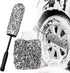 Rim Brush - Car Wheel Brush with Car Wash Glove - Microfiber Rim Brush - Tire Brush - Wheel Brush - Rim Cleaner - Car Rim Brush - Car Wheel Cleaning Brush - Detachable - Car Brush - Car Cleaning Set - Black