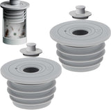 pieces - RF sealing ring - Sewer seals - applicable pipe inner diameter 45-50 mm - floor drain - drain pipe seal - silicone washing machine drain hose seal - anti-odor drain seal - with lid - for home, kitchen and bathroom - grey