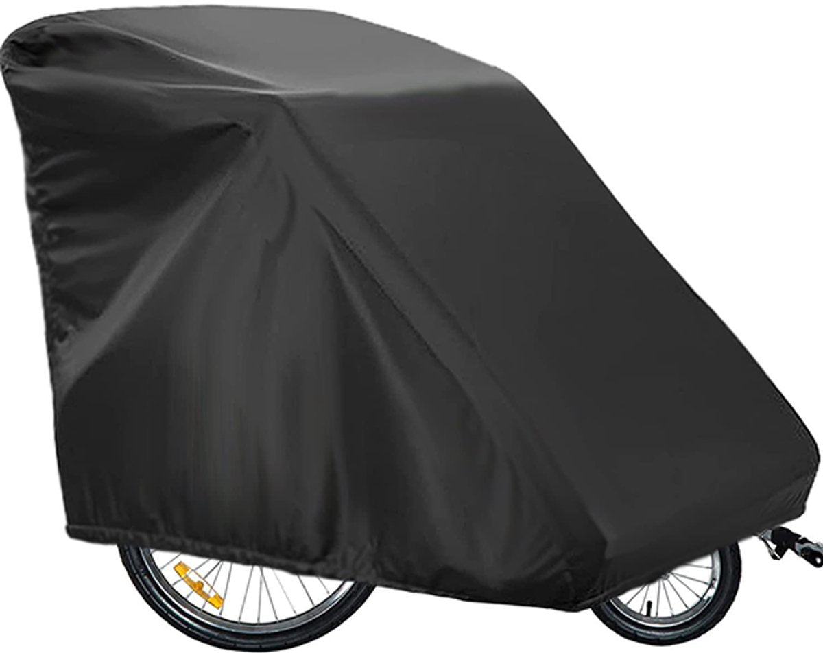 Bicycle Trailer Cover - Waterproof Bicycle Trailer Storage Cover - 420D Oxford Fabric - Waterproof cover for storing bicycle trailers - With PU coating - Child's Bicycle Trailer Cover - Anti-UV, windproof, dustproof, waterproof - 33*55*39 inches (84*140*9