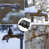 Frost Protection Cover - Tap Freeze Cover - Frost-Free Outdoor Tap Protection Cover - Outdoor Tap Covers - Frost Protection - Outdoor Tap Cover - Frost Protection Facade Tap - Frost Cover - Anti-frost - Waterproof Reusable - Black