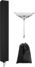 Dryer Cover - Protective Cover - Rotating Clothesline Cover Waterproof Fabric - 165x16x16 cm - Universal Dryer Cover - Heavy Duty Rotating Clothesline Cover with Zipper - Protective Weatherproof Cover for Garden Dryer and Drying Rack - Black
