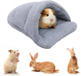 Rabbit Nest - 1 piece - Hamster Sleeping Bag - Hamster Bed - Guinea Pig Bed - Warm Guinea Pig House - Pet Sleeping Bag - Mini Sleeping Bag - Warm Soft Hiding Place - for hamsters, rabbits, kittens and other small pets - 38*28 cm - Grey
