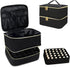 Nail polish storage - Nail polish case - Beauty case - Nail case bag - Nail stylist bag - Nail polish carrying case - double-layer makeup bag - nail accessories - nail organizer - storage box - for 30 bottles and nail lamp - 25*20*21 cm - black