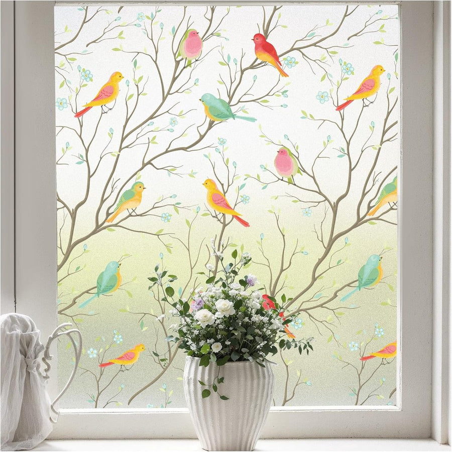 Window film - 45x200cm - privacy window film - stained glass window film - Privacy - Decorative film - static window film - Self-adhesive - Stained Glass - window film - for front door, bathroom, heat control, anti-UV