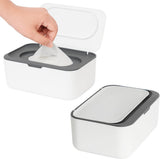 Wet wipes dispenser - 2 Pieces - Wipe box - Wet Toilet Paper Holder - Wet wipes storage box - Wipes Dispenser - Wipe holder for Baby & Adult - Refillable Wipe Container - Keeps Wipes Fresh - White