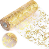 Table Runner - 28*275 cm - Gold Table Runner - Gold Foil Table Runner - Tablecloth - Polyester Table Runner - Glittering Metal Mesh Roll Table Runner - for wedding decorations, New Year's decorations, and birthday parties