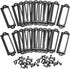 30 pieces - metal label holders - name card frame - drawer label holders - furniture label holders - library labels - nameplate frame - for shelves, pharmacy cabinet, filing cabinet, drawer, office decoration, archive - with screws - 60*17 mm - black