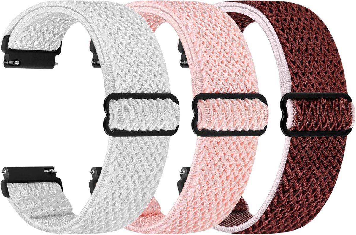Watch Strap - 3 Pieces - Watch Strap - 20mm Watch Strap - Adjustable - Watch Strap - Replacement Strap for Men and Women - Smartwatch Straps - Easy to Change Yourself