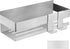 Stainless Steel Shower Rack - No Drilling Required - Wall Rack - Shower Rack - Shower Rack - Self-adhesive Shower Basket - Small Wall Rack - With Perfect Grip - Bathroom Shelf - with 2 Hooks - Bathroom Rack Shelf - Shower Basket 22 cm - Silver