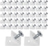 50 pieces - drawer wedges - drawer repair kit - L-shaped drawer wedges - with screws - mounting wedges - drawer back supports - cabinet shelf support - plastic drawer reinforcement repair kit - for home repair and furniture - 15*12.8*9.6 cm - white