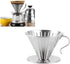 Pour Over Coffee Dripper - Stainless Steel Metal - Reusable - Cone Coffee Filter - Slow Brew Accessories for Home Cafe Restaurants