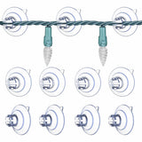 60 pieces - String Light Suction Cups - Suction Cup Hook - String Light Hanging Hooks - Suction Cups for String Lights - Suction Cup Holder for String Lights - Hooks - for party lighting, lighting and Christmas decorations - for windows and glass - transp