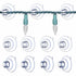 60 pieces - String Light Suction Cups - Suction Cup Hook - String Light Hanging Hooks - Suction Cups for String Lights - Suction Cup Holder for String Lights - Hooks - for party lighting, lighting and Christmas decorations - for windows and glass - transp