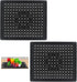 Two-piece sink mat - rubber sink mat - sink protector - sink mat - backsplash - sink protection - drain mat - under-sink kitchen mat - black - rectangular - 31.5 x 26 cm