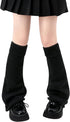 Leg warmers - 1 pair - Socks - Winter leg warmers - Warm leg warmers - Long socks - Calf socks - Knee socks - Stacked socks - Autumn and winter socks - knitted socks - retro accessories - black