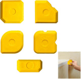 5 pieces - Seam tools - Silicone seam tools - Silicone sealant tool - Silicone tool set - Caulking spatula set - silicone joint spatula - joint removers - caulking tool - for smoothing silicone and acrylic joints - yellow