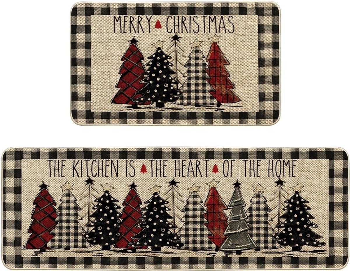 Kitchen runner 120x40 cm and 60x40 cm - Christmas rug - Kitchen mats runner - Kitchen rug carpet - kitchen mat - Christmas - Christmas elements
